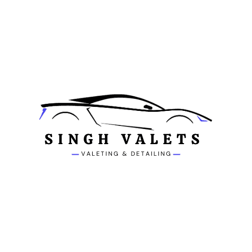 Logo of Singh Valets with stylized car outline and text: Valeting & Detailing.